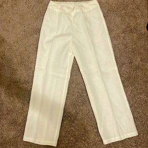 Wide Leg White linen pants